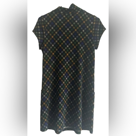 Funky People Short Sleeve Mock Neck BOHO Preppy Dress Pockets Size Medium - Picture 6 of 12